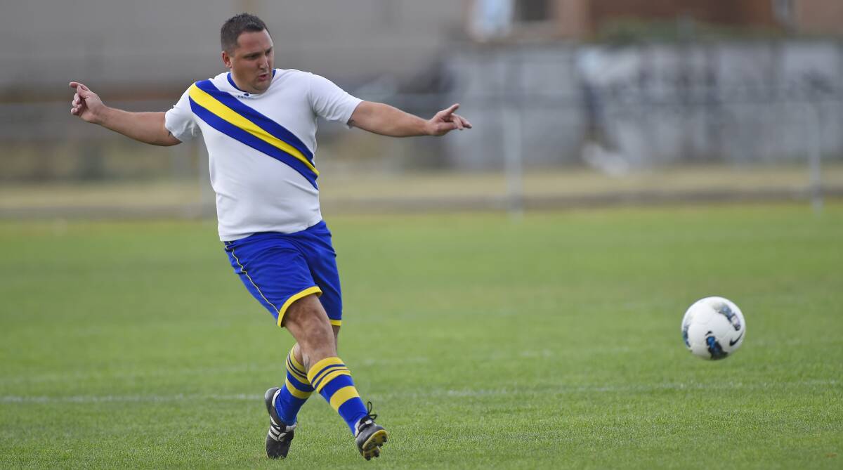 GOAL SCORER: Sebastopol Vikings' Antony Maggi netted one of his side's six goals in a big victory on Sunday afternoon.