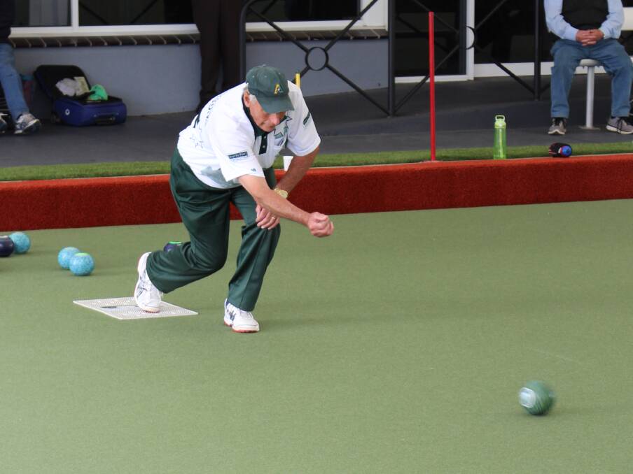 RUNNERS-UP: Harold Worsley (pictured), from the Webbcona Bowling Club, partnered with Frank Clarke to finish second in the over-60 men's pairs.
