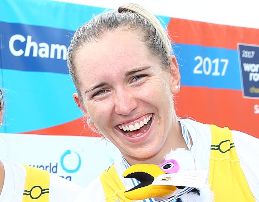 BOUND FOR BALLARAT: Lucy Stephan will return to her old school Ballarat Grammar on Thursday to show off her world championships gold medal.