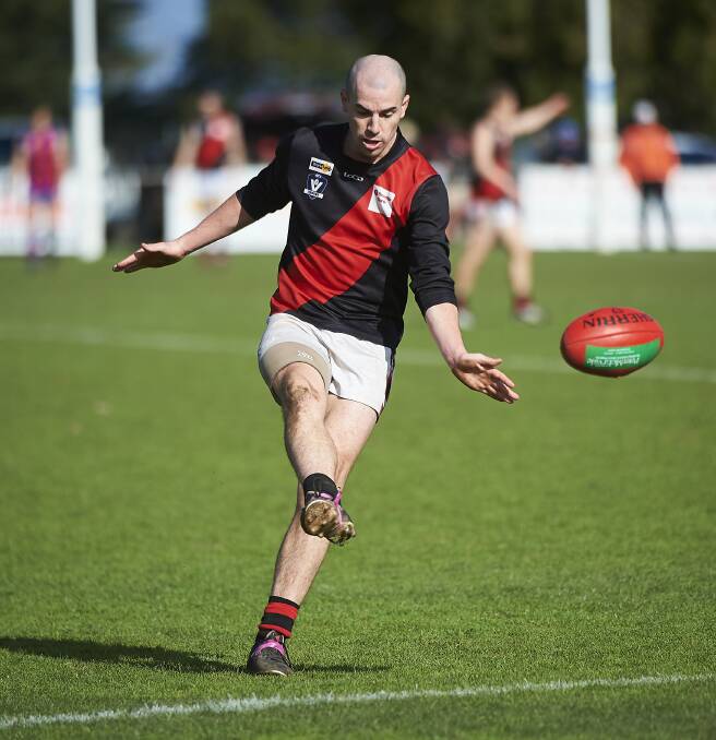 TOUGH DAY: Buninyong livewire Jarrod Rodgers managed to kick a goal in a disappointing day for his side, which bombed out of the finals series.