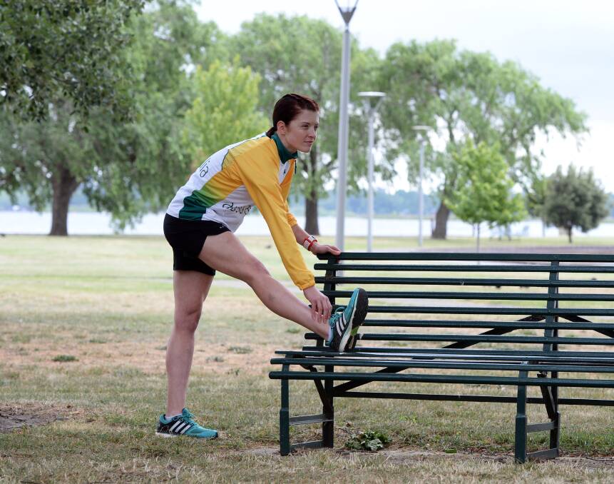 WARMING UP: Ultra distance runner Natasha Fraser, from Ballarat, hopes for big things when she returns to Qatar next month. Picture: Kate Healy