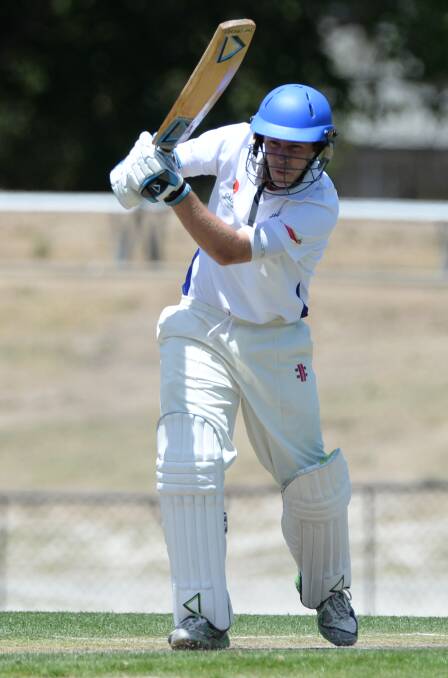 CENTURY MAKER: Golden Point captain Josh White in action during his unbeaten innings of 149 on Saturday at Eastern Oval. Pictures: Kate Healy.