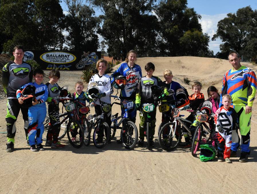 EXCITED: Pictures is a group of Ballarat Sebastopol Cycling Club members, some of which will be competing in the state BMX titles on Friday, Saturday and Sunday.