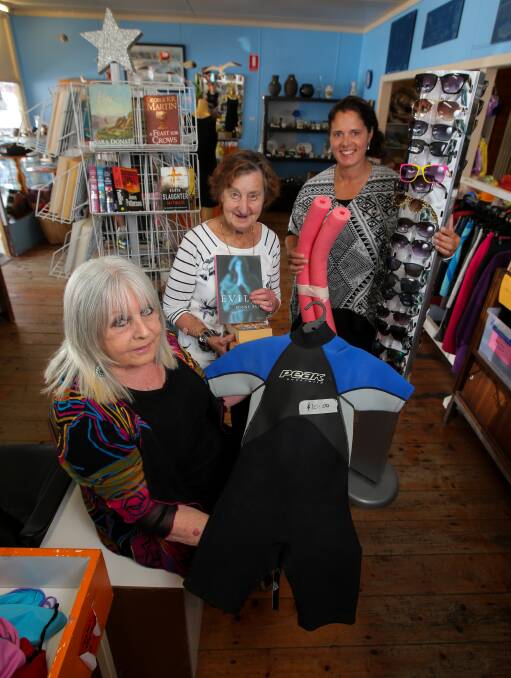 Help needed: Store manager Wendy Nugara, Val Farley and Jacinta Roche need people to volunteer in the Port Fairy Lifeline store. Picture: Rob Gunstone