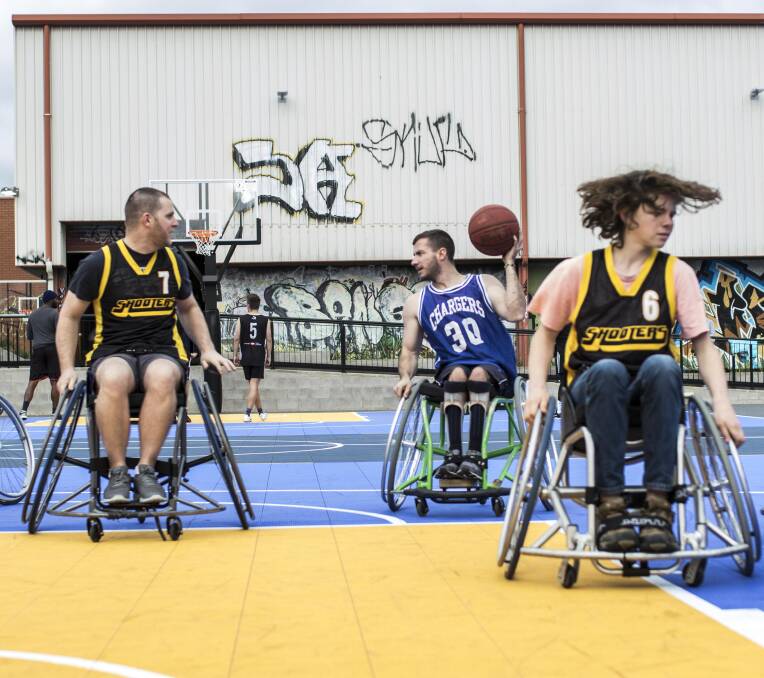 POTENTIAL: Basketball ACT’s first three-on-three wheelchair basketball tournament. Picture: Canberra Times