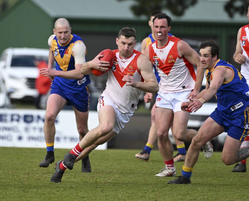 Ballarat goes up against Sebastopol in a practice match on Saturday afternoon. Picture by Lachlan Bence