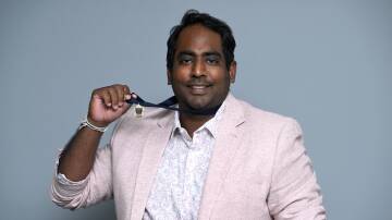 Sajith Dissanayaka of Napoleons Sebastopol with the EJ Cleary Medal on Tuesday night. Picture by Adam Trafford