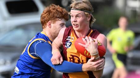 Rory Gunsser was statistically Redan's best player in the win over Sebastopol on Saturday. Picture by Lachlan Bence