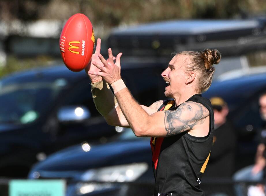 Dennis Amrfield celebrated his first win as Bacchus Marsh coach with a seven-point win over Lake Wendouree. Picture by Lachlan Bence