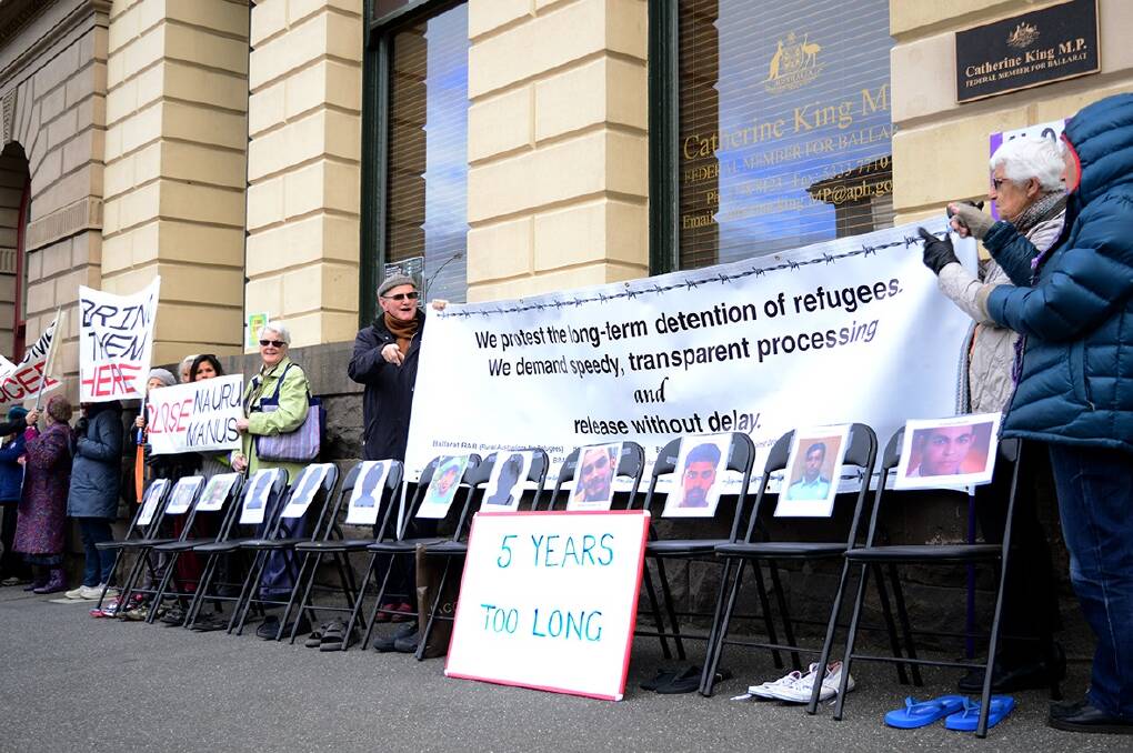 POWERFUL: 12 empty chairs representing people who have died in offshore detention since 2013. Picture: supplied