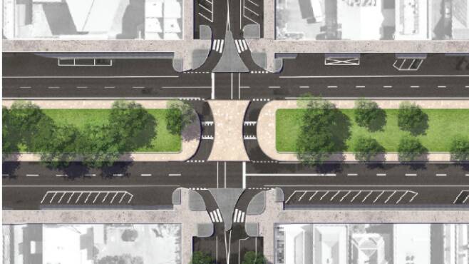 Double u-turns will be installed Talbot, Errard and Lyons streets.