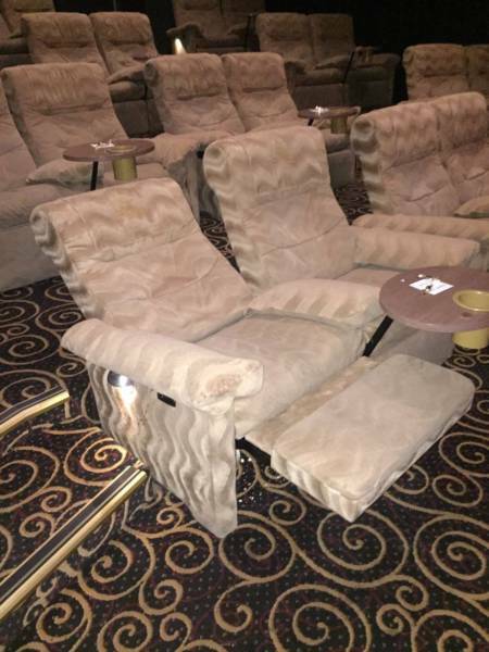 Regent Cinemas' gold class recliners have been put up for sale.