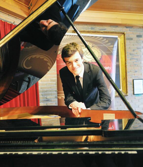 Pianoforte: Pianist Thomas Williams takes a break from the keys. The number of entrants in Royal South Street Eisteddfod's pianoforte section has jumped by 40 competitors to 274 this year. Picture: NL Harvey.