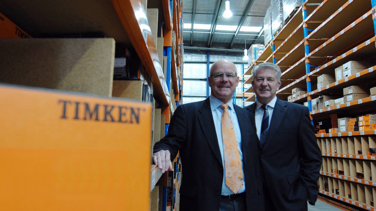 Timken chief executive director Jim Griffith and managing director Peter Storey.
