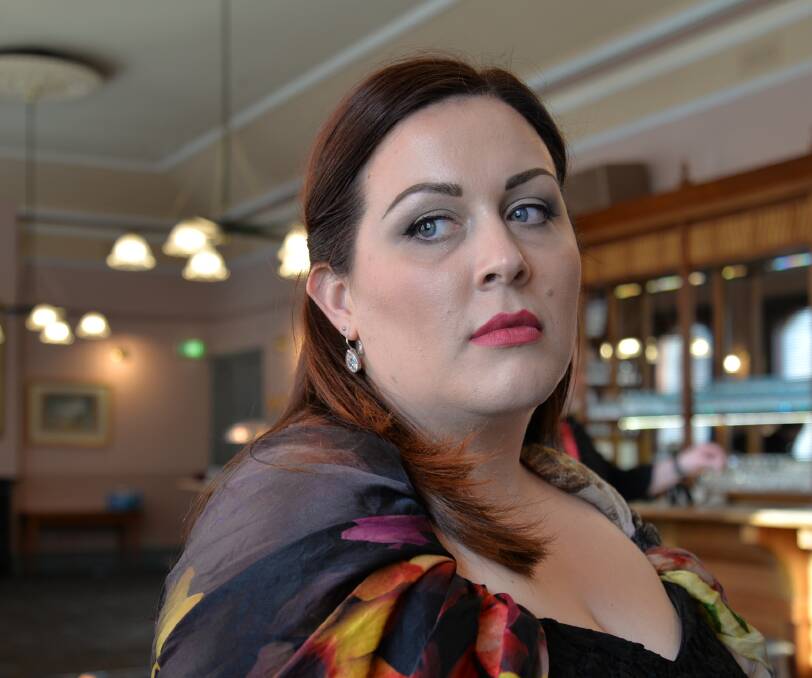 Singer: Opera singer Fiona Jopson has been refining her voice since she was 17. Come February she will have freelanced as an opera singer for a year. Picture: Jessica Black.