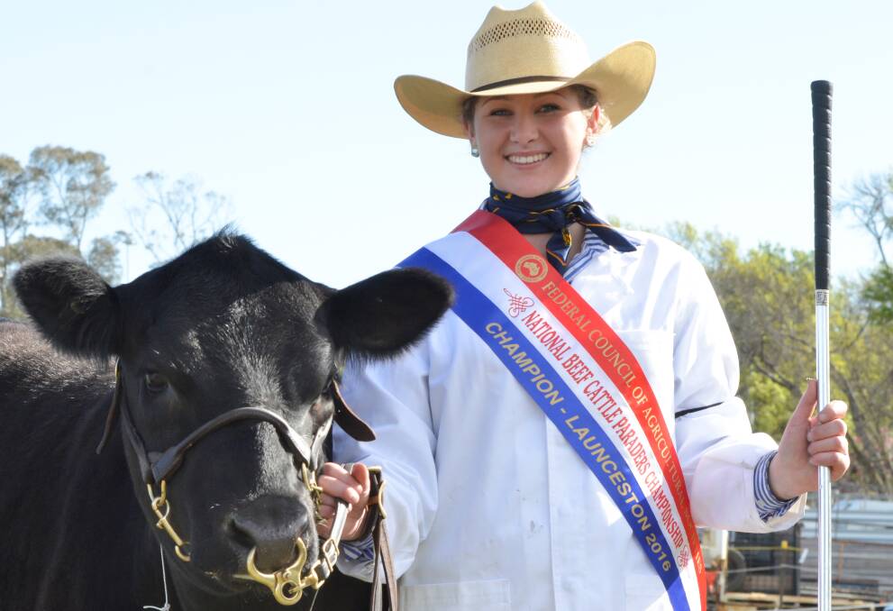 Champion cattle handler Ruby Canning. 