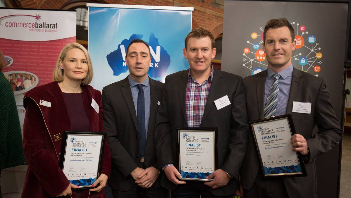 Finalists: Genevieve Ware, sponsor Andrew Sculley, Nick Thurlbeck and Damon Edwards.