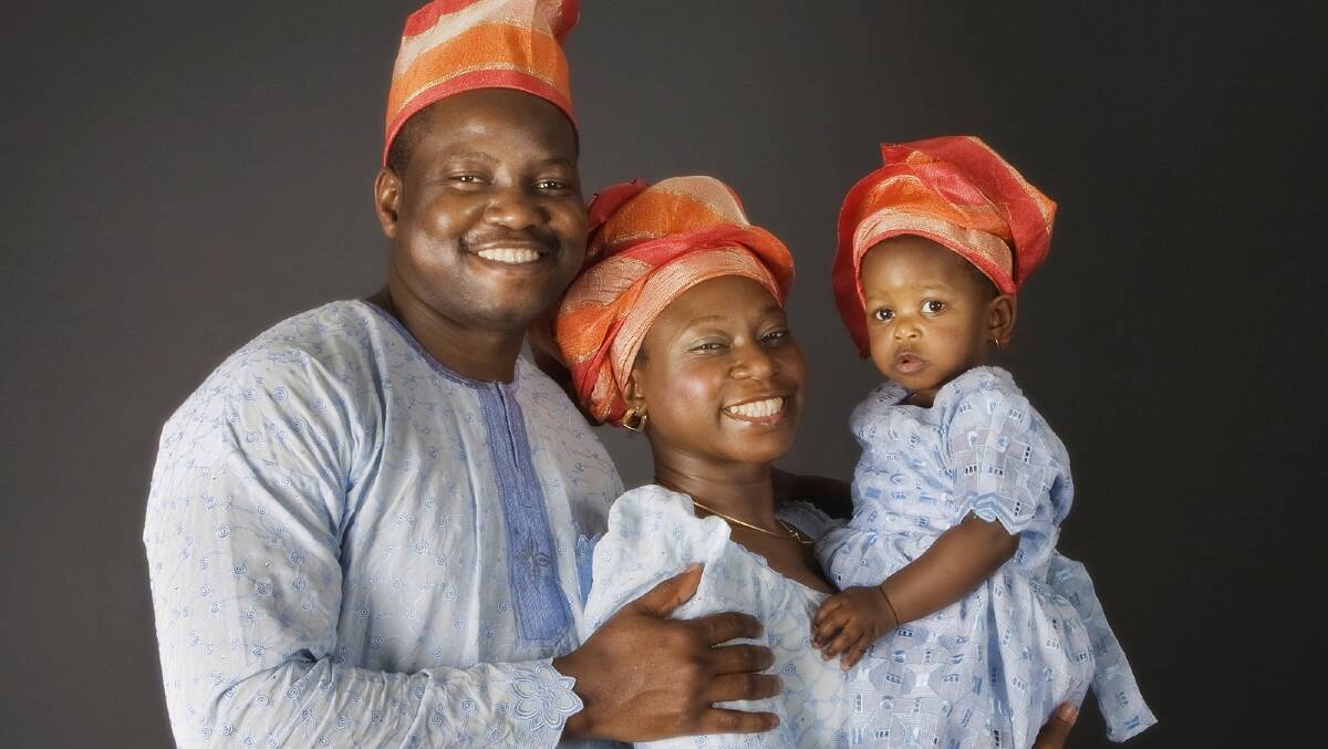 New citizens: Ayodeji Oseni with his wife Taiwo and their two-year-old daughter Emmanuela. The couple, who came to Ballarat last year, became citizens in a City of Ballarat ceremony in January.
