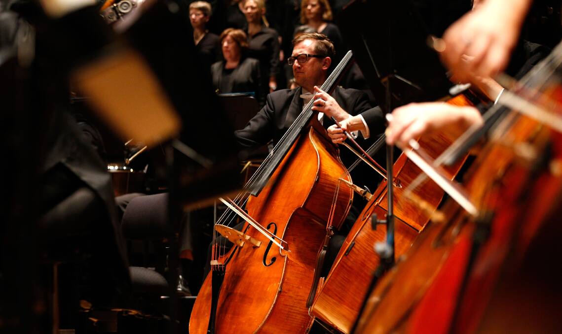 CELLO CELLO: An Evening with the MSO will include works by Dvorak, Kats-Chernin, Mendelssohn and Beethoven conducted by British clarinetist Michael Collins. Picture: Lucas Dawson.