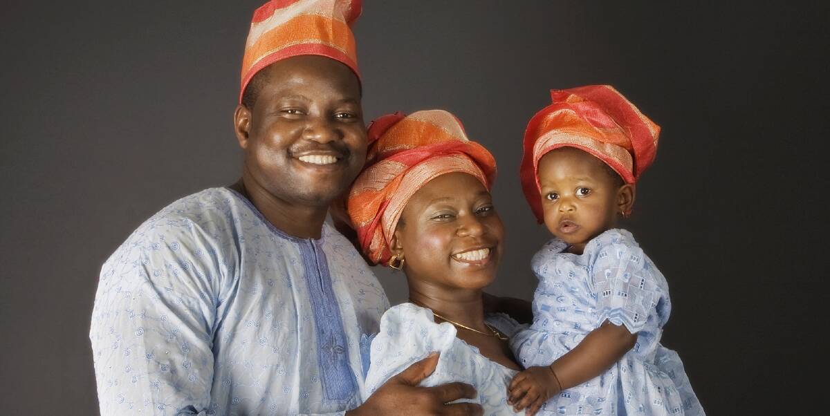 New citizens: Ayodeji Oseni with his wife Taiwo and their two-year-old daughter Emmanuela. The couple, who came to Ballarat last year, will become Australian citizens on Thursday.