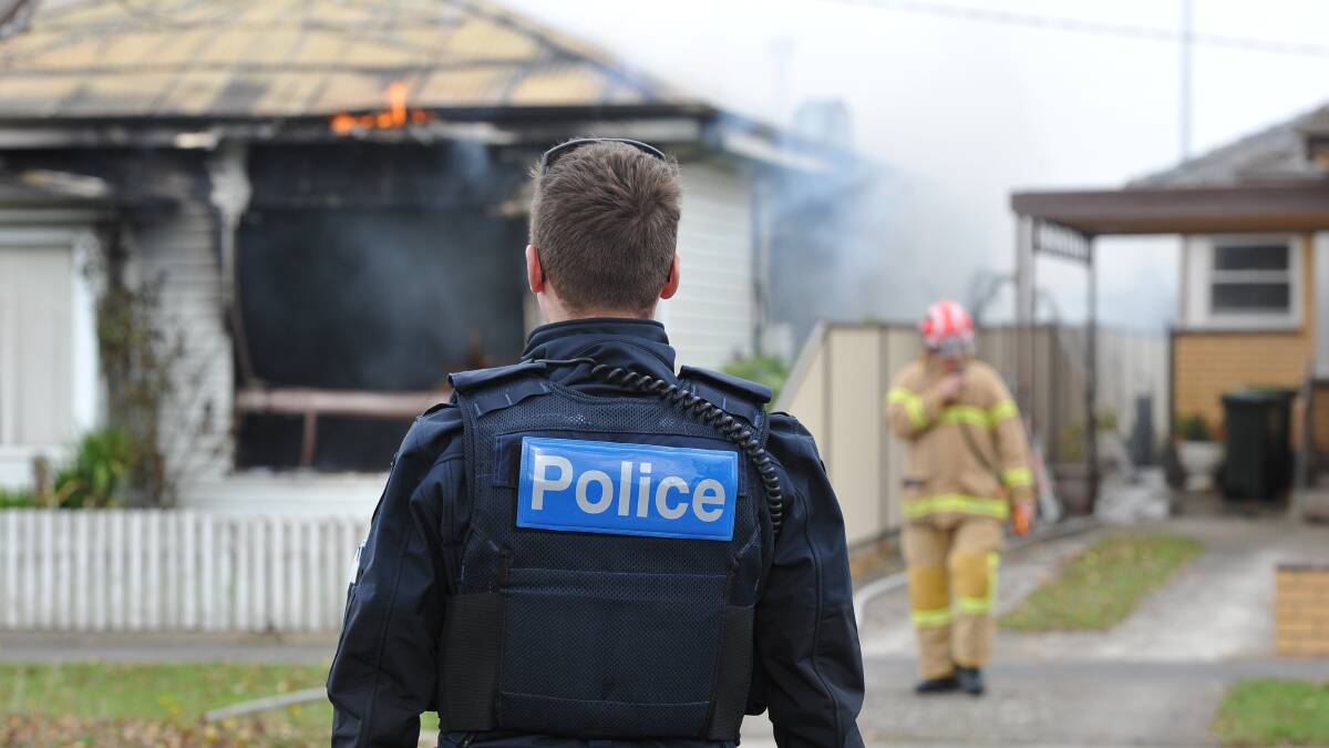 Pleasant Street house fire. Pictures: Lachlan Bence. 