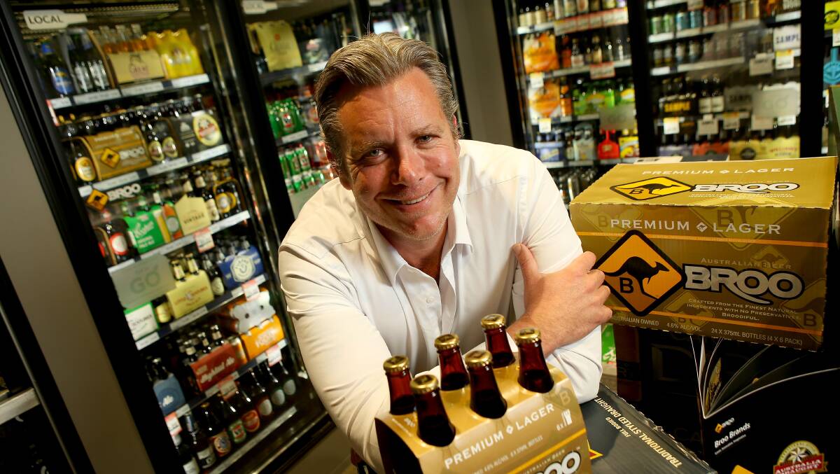 Green beers: Broo chief executive officer and founder Kent Grogan has worked with environmental scientists for a year to design the Ballarat brewery. Picture: Pat Scala.