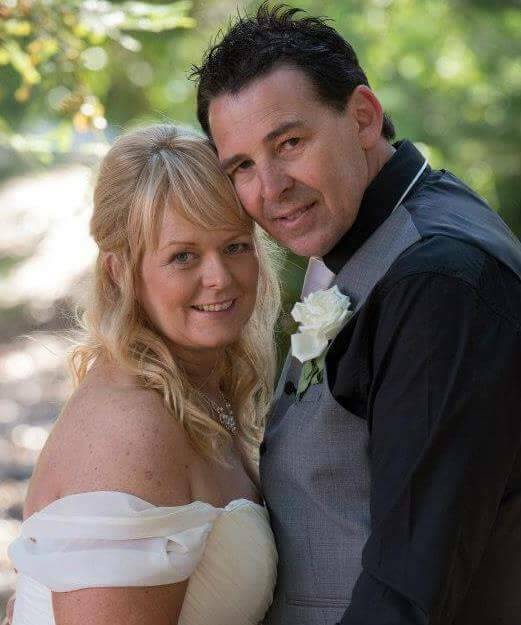 Carolyn and Tony Gower on their wedding day.