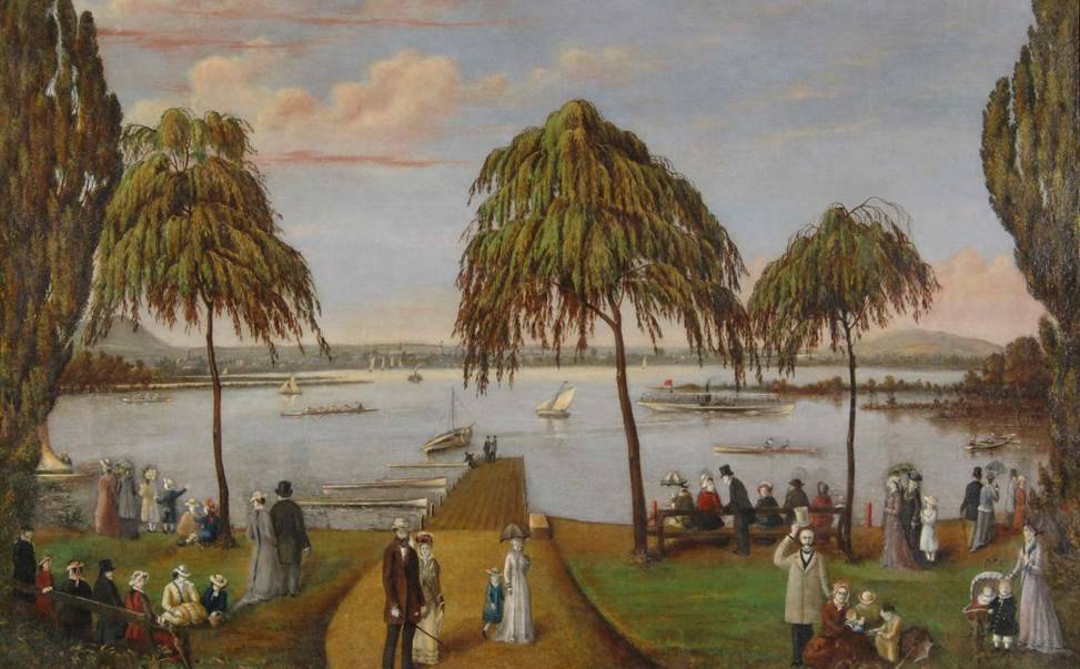 A painting of Lake Wendouree circa 1885 by Thomas Thompson. 