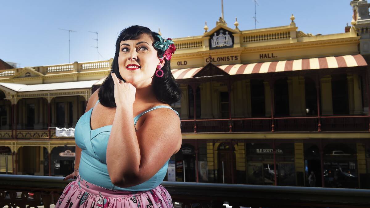 Ballarat Beat Pinup Competition stage manager Amanda "Lippy Lush" Rush has been a part of the pinup world for three years and says the scene has made her comfortable in her own skin. Picture: Luka Kauzlaric.