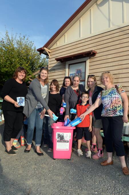 Share: Lou Ridsdale, Kate Roberts, Caron Cavalier, Jane Bolte, Sally-Anne McGeachin, Lucas Polanske, 6, Marianne Hendron and Ginelle Polanske. Picture: Kate Healy.