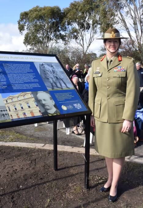 Lasting legacy: Major General, Simone Wilkie, AM officially opened the re-created Arthur Kenny Avenue of Honour at a special ceremony on Monday. Picture: Sam Shalders