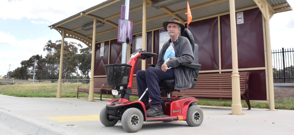 Upset: John Condon said he doesn't know what avenue to persist with after buying a new mobility scooter and still being denied by a V/Line bus driver. Picture: Sam Shalders