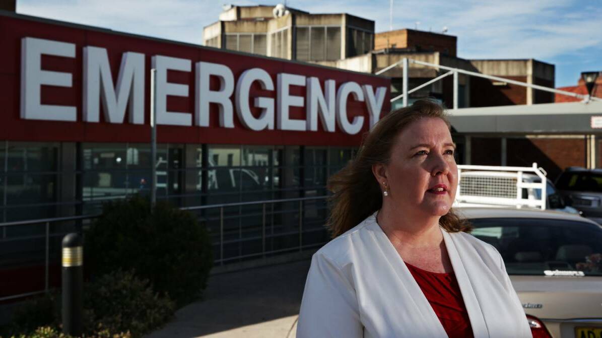 Change: Maitland MP Jenny Aitchison at the current Maitland Hospital. Ms Aitchison wants the new Health Minister to take a public private partnership for the new Maitland Hospital off the table. Picture: Simone De Peak
