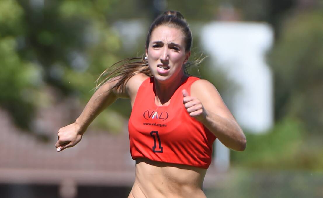 FIRING UP: Tara Domaschenz takes another Victorian Athletic League season of consistent form into the Stawell Women's Gift.