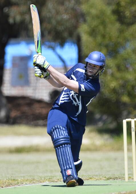 WALLOP: Mt Clear's Curt Townrow was one of two century-makers in Ballarat Cricket Association twenty20 games on Tuesday night.