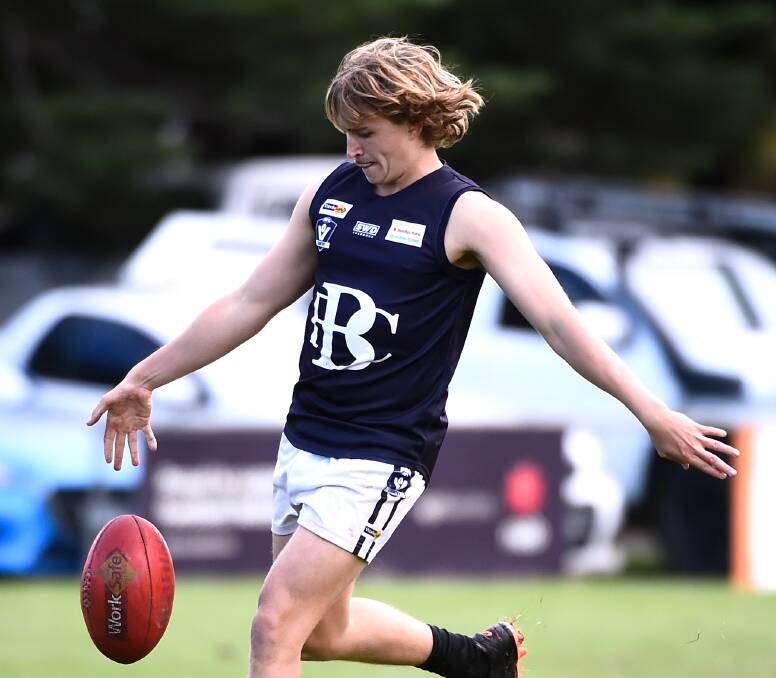 Jack Bidwell makes his first senior appearance of the season for Ballan against Buninyong on Saturday. Picture by Adam Trafford.