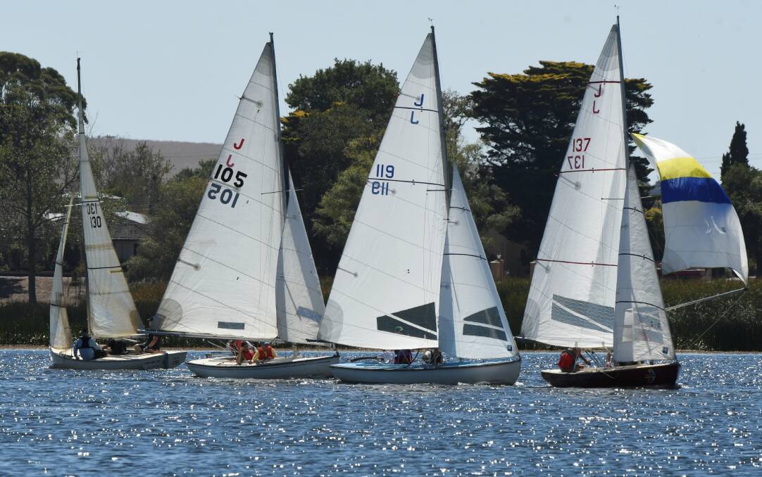 TESTING: Light and often flukey conditions on Lake Wendouree kept the fleet's sailors on their toes over the two-day regatta.