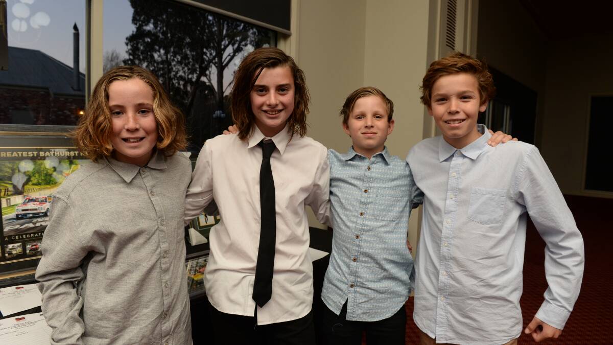 Ben Hutcheon, Bailey Young, Cooper Parsons and Aaron Cadman. Picture: Kate Healy