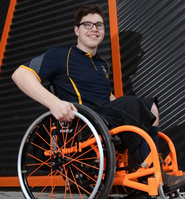 BIG WEEK: Wheelchair track racer Sam Rizzo has had a big week at the Australian Institute of Sport preparing for the Australian All-Schools Athletics Championships. 