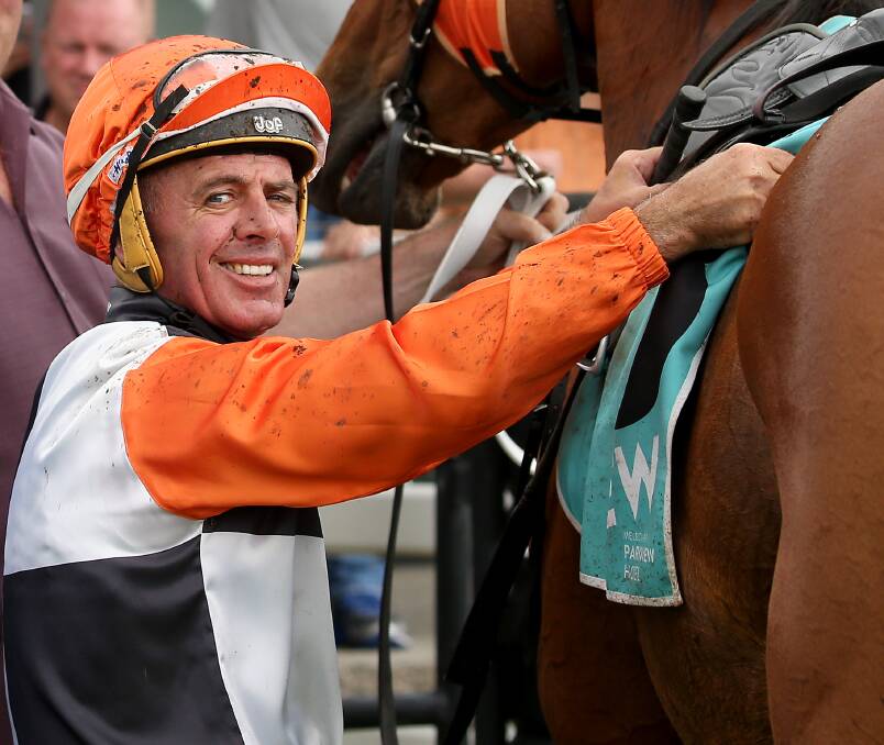 MISSED: Darren Gauci unsaddles a winner - something he only has another week to do again as he goes into retirement. Picture: Getty Images 