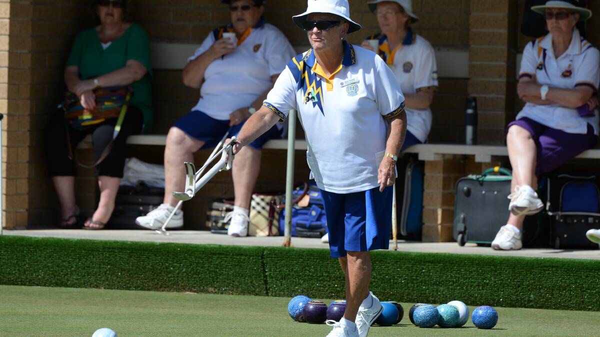 Judy Winnell (Midlands Golf) delivers against Creswick in the opening round of BDBD midweek division one pennant.Picture: Kate Healy