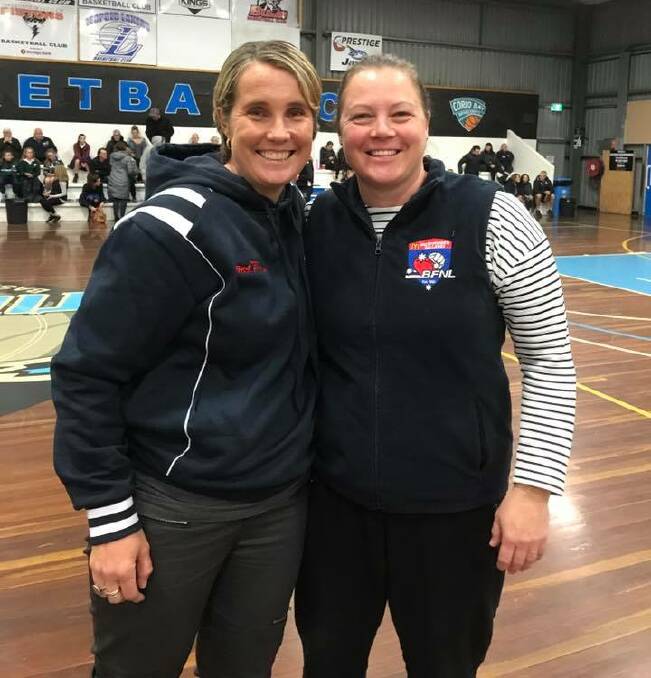 ON BOARD: Deb Hutchinson and Kelly Amoore are among coaches continuing with the BFNL junior representative netball program.
