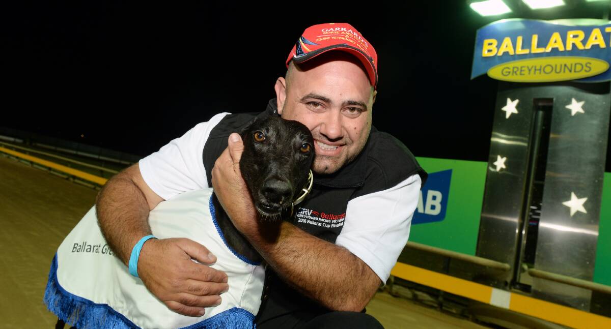 FAVOURITE MOMENT: Anthony Azzopardi gives Zambora Brockie a big hug after his hometown Ballarat Cup win in December last year.