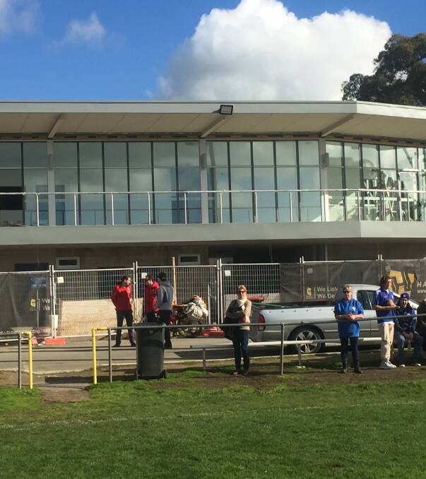 LOOKING GOOD: A section of the new McMahon Sports Pavilion at Sunbury Recreation Reserve, featuring a balcony for match-day viewing.
