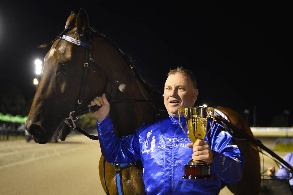 TRIUMPHANT: Anthony Butt with Smolda. Picture: Dylan Burns
