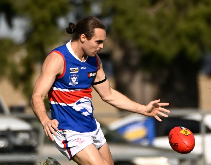 Daylesford recruit Chris Molivas was the leading votegetter in Saturday's round 4 clash with Learmonth. Picture by Adam Trafford.