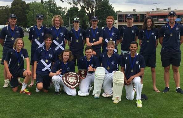 The Ballarat Cricket Association's Ballarat Gold show off their third title after defeating Gisborne Green by four wickets in the Central Highlands region under-17 final.