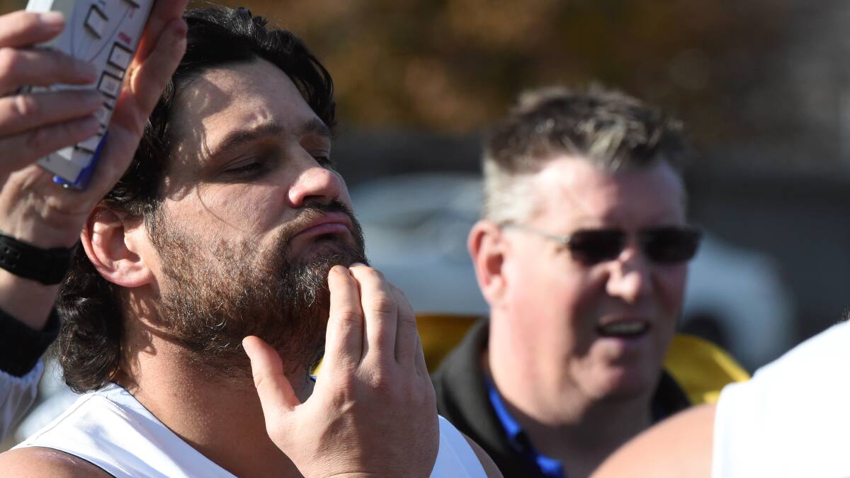 Melton South joint coach Brendan Fevola has a lot to contemplate after another loss to Redan. Picture: Lachlan Bence