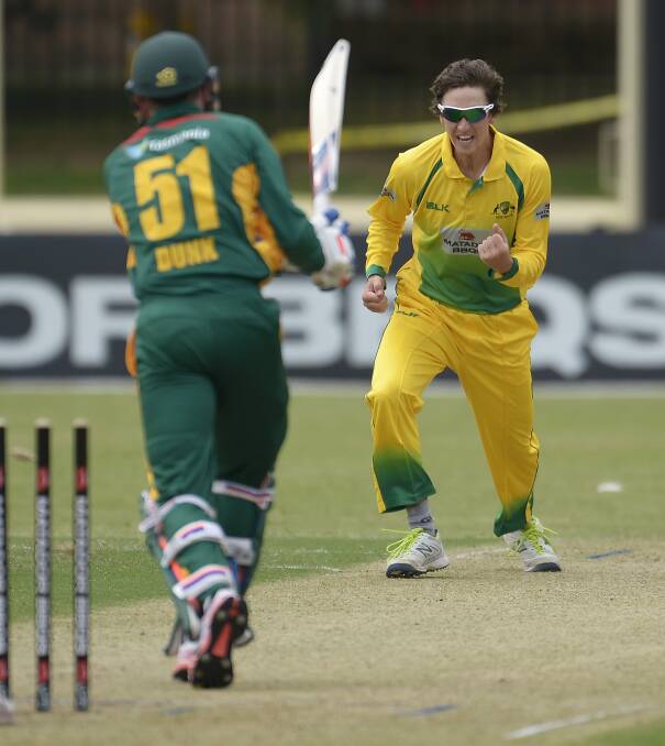 FUTURES: Matt Short celebrates claiming a wicket for Cricket Australia in the interstate one-day tournament. Picture: Getty Images   