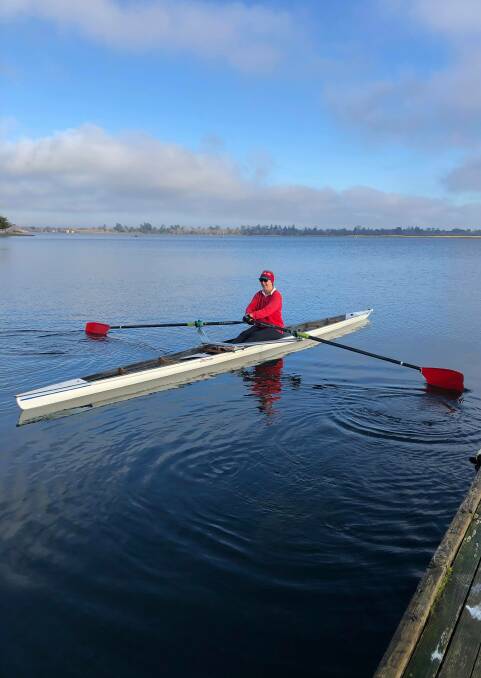 OUTING: Wendouree Ballarat rower Frances Dorian sets off in a single scull for a training sessions on Lake Wendouree: Picture: Kelly Bevan